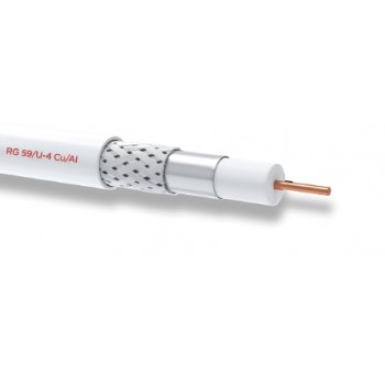 Koax RG59 Cu/AL 75ohm dielektrikum FPE, vnitřní